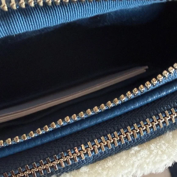 Coach Blue and Cream Crossbody Bag